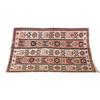 Image 1 : Kilim Rug Circa 1950 Having diagonal stripes enclosing diamond and latchhook medallions on...