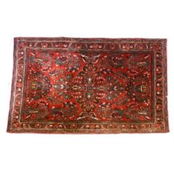 Property of Various Owners Sarouk Rug Second Quarter 20th Century Red ground wit...