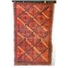 Image 1 : Property from the Estate of Stephen G. Glazer Afghan Rug Dated 1957 Red ground c...