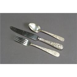 Property of Various Owners S. Kirk & Son RepoussT Sterling Flat Table Service Ba...