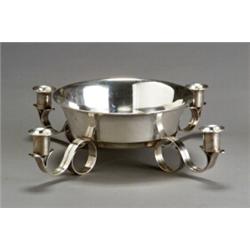 Tiffany & Co. Sterling Centerpiece New York, First Half 20th Century The circular bowl supp...