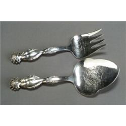 Property of Various Owners Pair of Danish Sterling Fish Servers Georg Jensen, Copen...