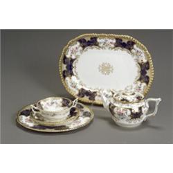 Coalport 'Panel Cobalt' Dinner Service Modern Consisting of: 8 Dinner plates 8 Salad...