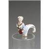 Image 1 : Meissen Cane Handle Late 19th-Early 20th Century Depicting a woman with her hands in a muff...