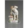 Image 1 : Meissen Figure of Putto "Je Les Enflamme" Late 19th-Early 20th Century With underglaze blue...