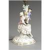 Image 1 : Meissen Figural Candlestick Late 19th-Early 20th Century With cancelled underglaze blue cro...