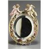 Image 1 : German Porcelain Floral Encrusted Figural Mirror Probably Meissen, Late 19th-Early 20th Centur...