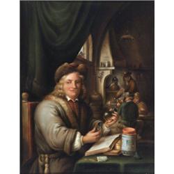 Property from the Estate of Catherine C. Abbot Berlin Porcelain Plaque of an Alchemist...