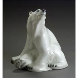 Bing & Grondahl Figure of a Polar Bear 20th Century With cancelled green printed and blue<b...