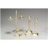 Image 1 : Property from the Estate of Stephen G. Glazer Group of Five Continental Brass Candlest...