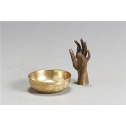 Property from the Estate of Stephen G. Glazer French Ormolu Bowl and Bronze Sculpture...