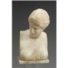 Image 1 : Continental Marble Bust of a Classical Woman Circa 1900 Crack along front. Height: 11 in...