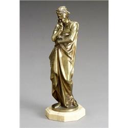 French Ormolu Figure of Dante Possibly after Auguste Joseph Carrier (French 1800-1875) S...