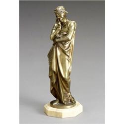 French Ormolu Figure of Dante Possibly after Auguste Joseph Carrier (French 1800-1875) S...