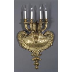 Continental Neoclassical Style Four-Light Wall Sconce 20th Century Height: 25-1/2 in (64.8...