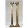 Image 1 : Pair of Neoclassical Style Giltwood Corinthian Columns Modern Height: 94-1/2 in (240 cm)<br...