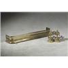 Image 1 : Pair of Continental Neoclassical Style Brass Andirons and an English Fire Fender First Quarter...