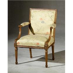 Property of a Baltimore Collector Swedish Neoclassical Beechwood Fauteuil En Cabrio...