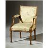 Image 1 : Property of a Baltimore Collector Swedish Neoclassical Beechwood Fauteuil En Cabrio...