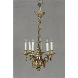 Louis XVI Style Ormolu Six-Light Chandelier 20th Century Height including ceiling cap: 35 i...