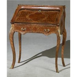 Property of Various Owners Louis XV Style Ormolu Mounted Parquetry Tulipwood and Kingw...