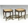 Image 1 : Pair of Louis XV Style Beechwood Caned Tabourets Circa 1900 Each with repairs to stretch...