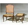 Image 1 : Louis XV Beechwood Caned Chaise and a Later Tabouret The Chaise, Mid-18th Century Chaise wi...