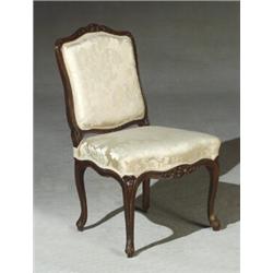 Louis XV Walnut Chaise Mid-18th Century Each foot extended; seat re-railed and other res...