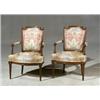 Image 1 : Pair of Louis XVI Beechwood Fauteuils en Cabriolet Last Quarter 18th Century Each with r...