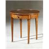 Image 1 : Louis XVI Style Parquetry Kingwood and Tulipwood Bouillotte Table First Quarter 20th Century<b...