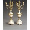 Image 1 : Property of Various Owners Pair of Louis XVI Style Ormolu Mounted White Marble Three-L...