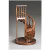 Image 1 : Property from the Estate of Stephen G. Glazer Mahogany Model of a Spiral Staircase ...