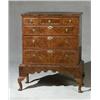 Image 1 : George I Walnut Crossbanded Burl Walnut Chest-on-Frame Early 18th Century Top and bottom by...