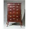 Image 1 : George III Mahogany Two-Part High Chest of Drawers Last Quarter 18th Century Bottom section...