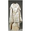 Image 1 : American Cream Silk and Satin Four-Piece Wedding Ensemble Circa 1870 Consisting of a long-t...