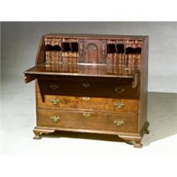 Chippendale Cherry Slant-Front Desk Massachusetts, Circa 1770-1790 The interior fitted with...