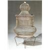 Image 1 : Property of Various Owners Victorian Style Wrought Wire Large Birdcage-on-Stand 20t...