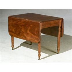 Federal Mahogany Drop-Leaf Table Baltimore, Circa 1815 Height: 28-1/2 in (72.4 cm); Width w...