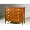 Image 1 : Federal Mahogany Chest of Drawers Massachusetts, Circa 1810 Top with repaired crack; brasse...