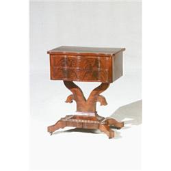 Property of Various Owners Victorian Rococo Style Mahogany Serpentine Work Table Ci...