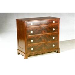 Classical Mahogany Chest of Drawers Circa 1850 Top probably replaced; brasses replaced. ...