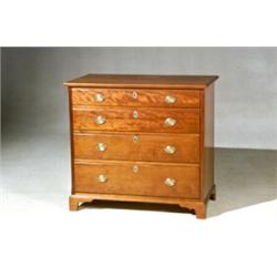 Federal Cherry Chest of Drawers Probably Connecticut, Circa 1800 Some repairs to drawer lip...