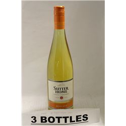 3 BOTTLES OF SUTTER HOME MOSCATO WHITE WINE