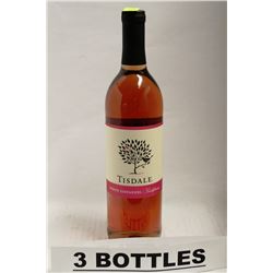 3 BOTTLES OF TISDALE WHITE ZINFANDEL CALIFORNIA