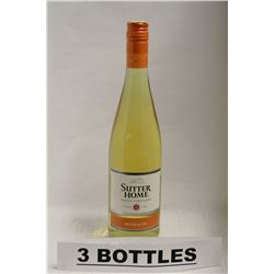 3 BOTTLES OF SUTTER HOME MOSCATO WHITE WINE