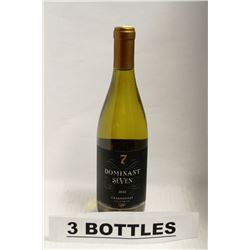 3 BOTTLES OF DOMINANT SEVEN CHARDONNAY 2012