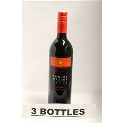 3 BOTTLES OF SONORA DESERT RANCH SHIRAZ RED WINE