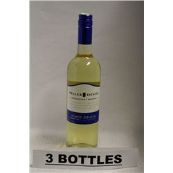 3 BOTTLES OF PELLER ESTATES PINOT GRIGIO WHITE