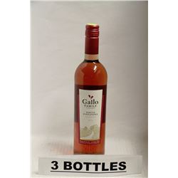 3 BOTTLES OF GALLO FAMILY WHITE ZINFANDEL