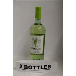 2 BOTTLES OF MIDDLE SISTER CALIFORNIA SAUVIGNON